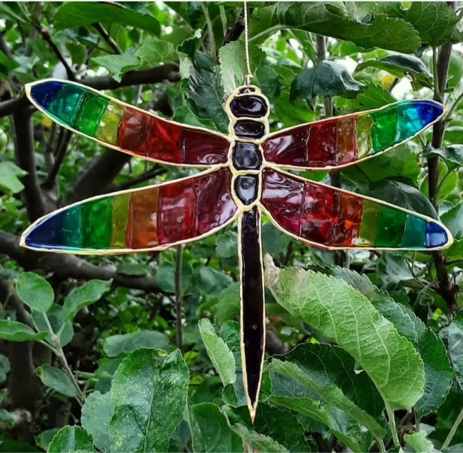 Rainbow Dragonfly Suncatcher
