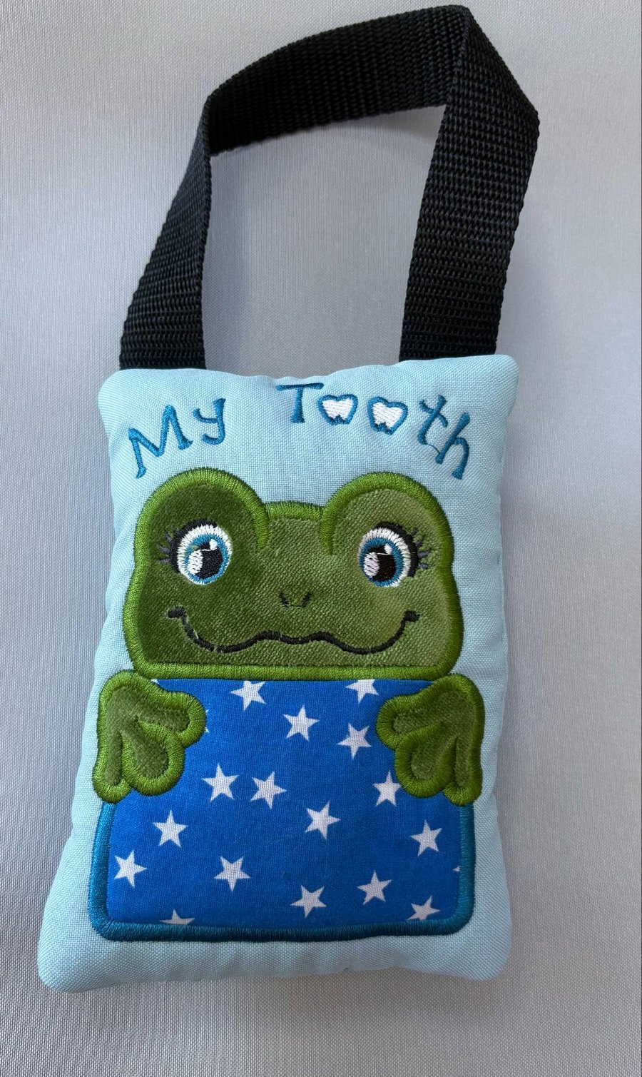  Tooth fairy Pillow, Embroidered Frog