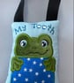  Tooth fairy Pillow, Embroidered Frog - Image 1