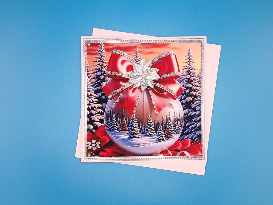 Christmas Card, 6x6 inch, Handmade, Parents, 