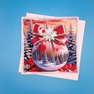 Christmas Card, 6x6 inch, Handmade, Parents, 