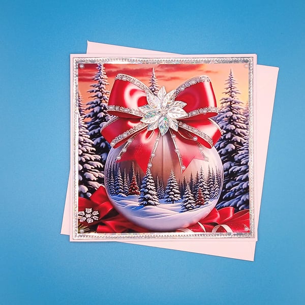 Christmas Card, 6x6 inch, Handmade, Parents, Wife, Daughter, Sister, Son, Friend