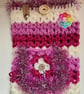 Handmade Pink Sparkle Book Sleeve – Crotchet Book Cover & Reader Gift