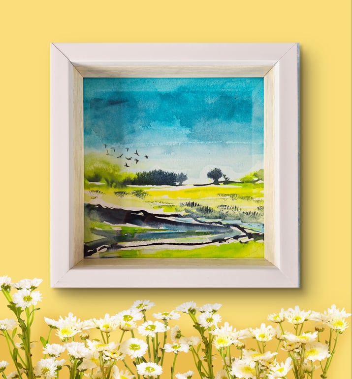 "Dreaming of home"  is an original acrylic ink artwork