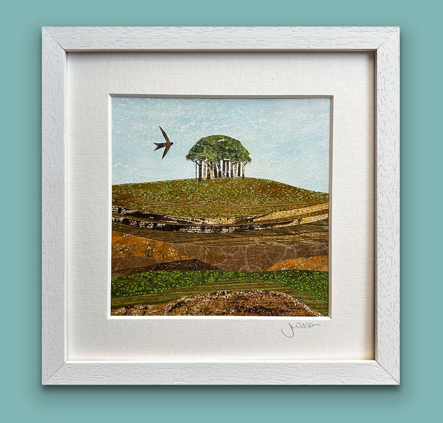 Image of Original Landscape Painting-Nearly There Trees-Inspired by Cornwall- Framed Art