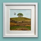 Original Landscape Painting-Nearly There Trees-Inspired by Cornwall- Framed Art