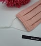 Face mask,  medium, pink satin feel, adjustable,  nose wire  - Image 5