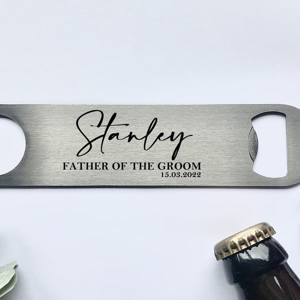 Father of the Groom beer bottle opener, Father of the bride beer bottle opener, 