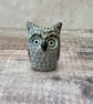 Little Owl ceramic sculpture 