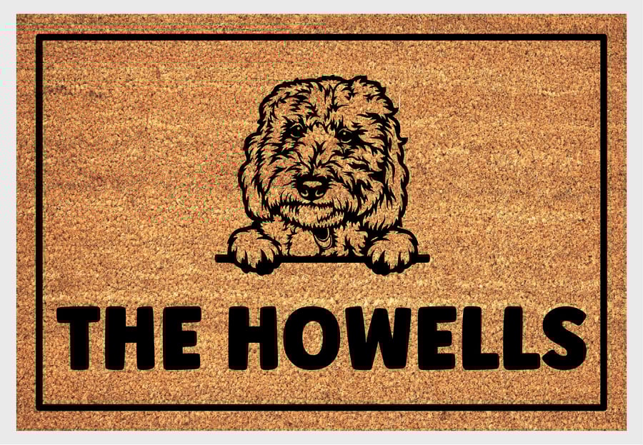 Goldendoodle Door Mat - Personalised Goldendoodle Welcome Mat - 3 Sizes