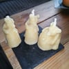 Organic beeswax candles - 3 bears