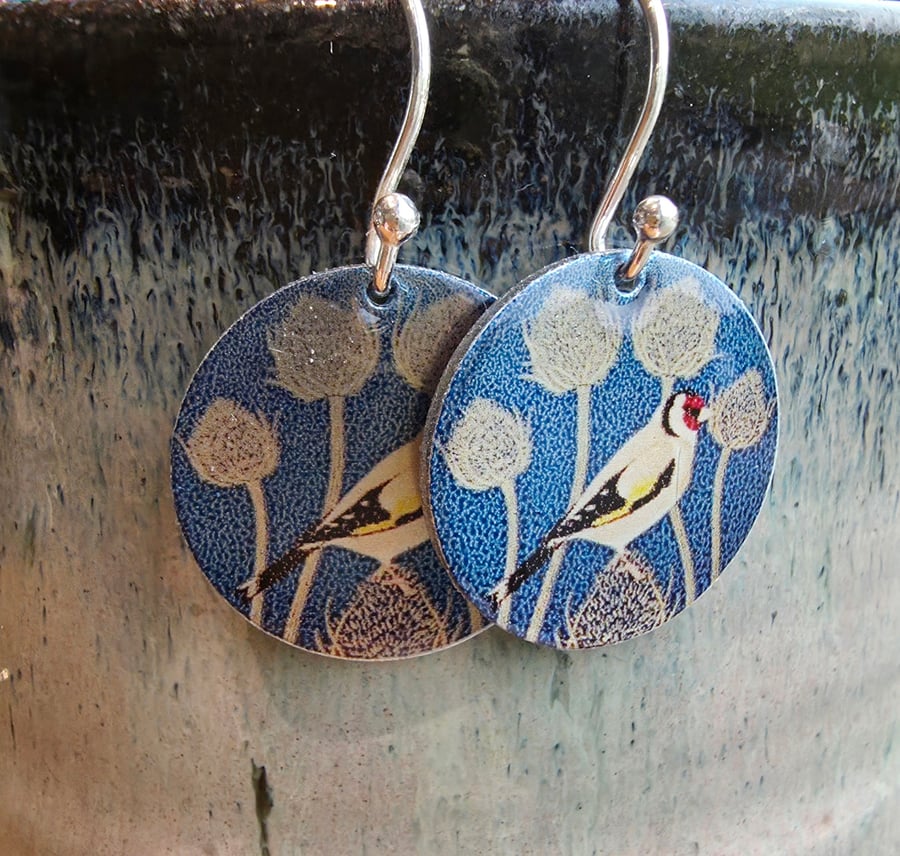 Goldfinch on Teasels Aluminium Dinky Drops 