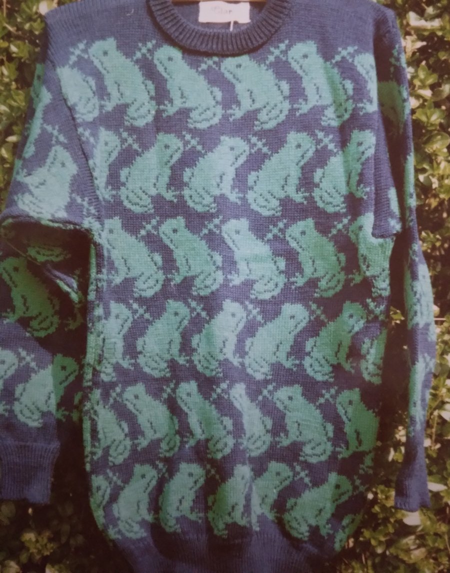 Frog jumper with an all over design