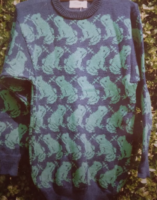 Frog jumper with an all over design