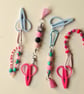 Mini Embroidery Scissors with Beaded Scissor Fob - Needlework & Cross Stitch Acc