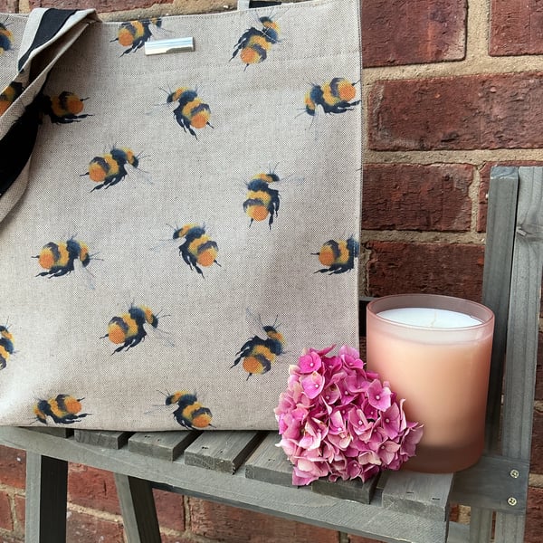 Large Bee Organiser Tote Bag