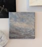 Miniature Original Oil Painting, Cloudscape Tiny Artwork, Mini Fridge Magnet 
