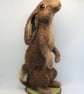 Moon Gazing Hare Needle Felt Ornament, Wool Sculpture - Image 5