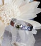 Peridot Ring Sterling Silver size N, Hallmarked, August birthstone - Image 1