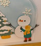 Handmade Christmas Card – Winter is Calling Snowman Card - Image 5