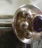Sterling Silver and Amethyst Circle Ring - Hallmarked - February Birthday - Image 7