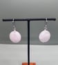 Rose Quartz simple dropper earrings - Image 1