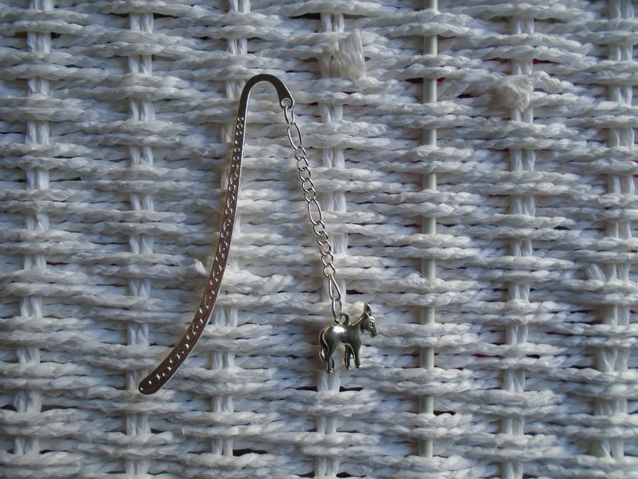 Silver Plated Donkey Bookmark 