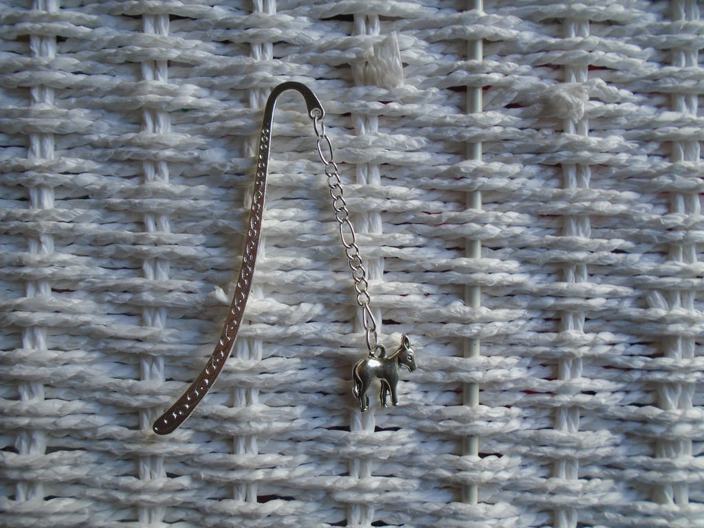 Silver Plated Donkey Bookmark 