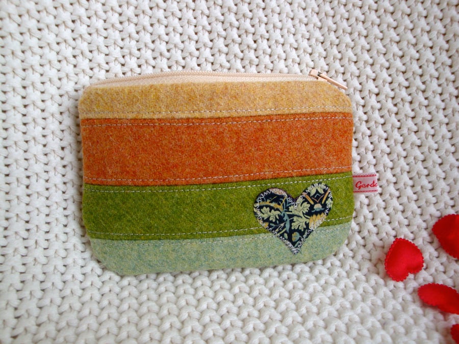 Tweed Coin Purse - Valentine - Mothers Day 