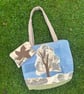 Sycamore Gap denim tote bag and purse