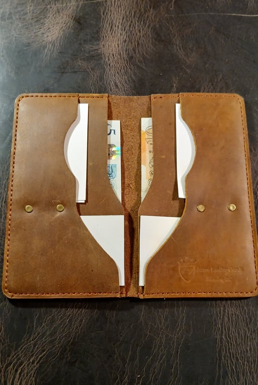 Handcrafted Leather Long Wallet 