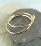 Gold Hoops 14 ct 16 mm Gold Fill Sleeper Earrings Slim Golden  Eye Hook Closure - Image 7