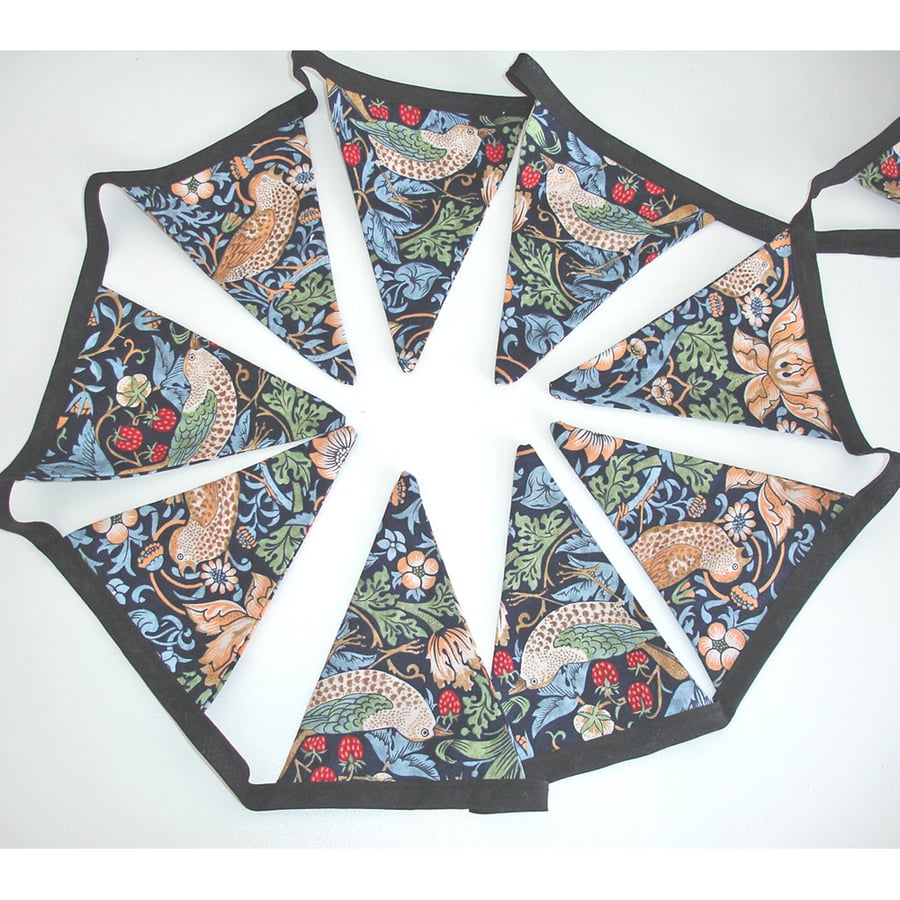 Bunting William Morris Strawberry Thief 2 Metres Arts & Crafts Decor Garland