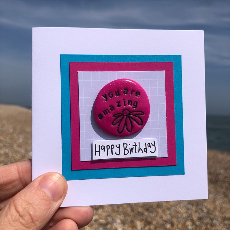 ‘You Are Amazing’ Pocket Pebble Card