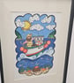 A cornish fisherman on his boat out to sea. Original illustration painting.. - Image 1