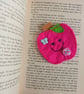 Pink apple themed bookmark (C)