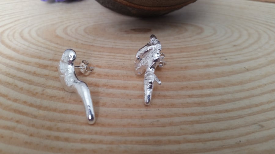 Sterling Silver Splat Earrings