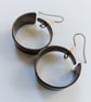 Chunky Rustic Copper Hoop Earrings with Czech Crystal Beads - Image 7