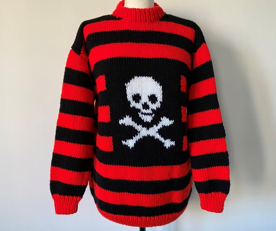 Hand knitted Goth Dennis jumper sweater