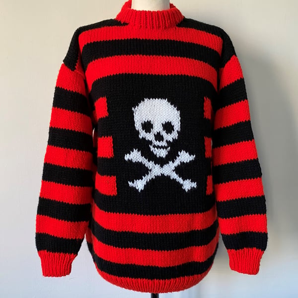 Hand knitted Goth Dennis jumper sweater
