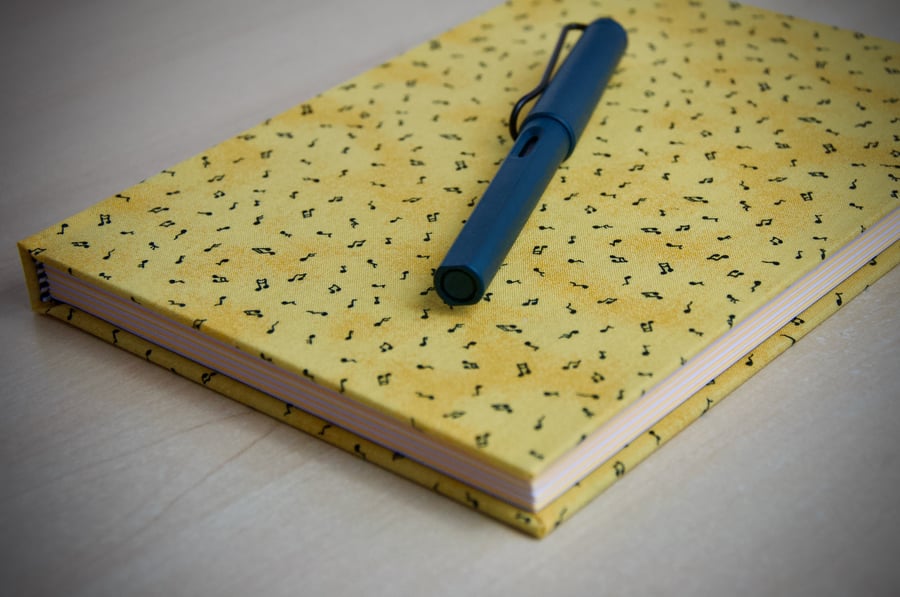 A5 Hardback Notebook with full cloth musical cover