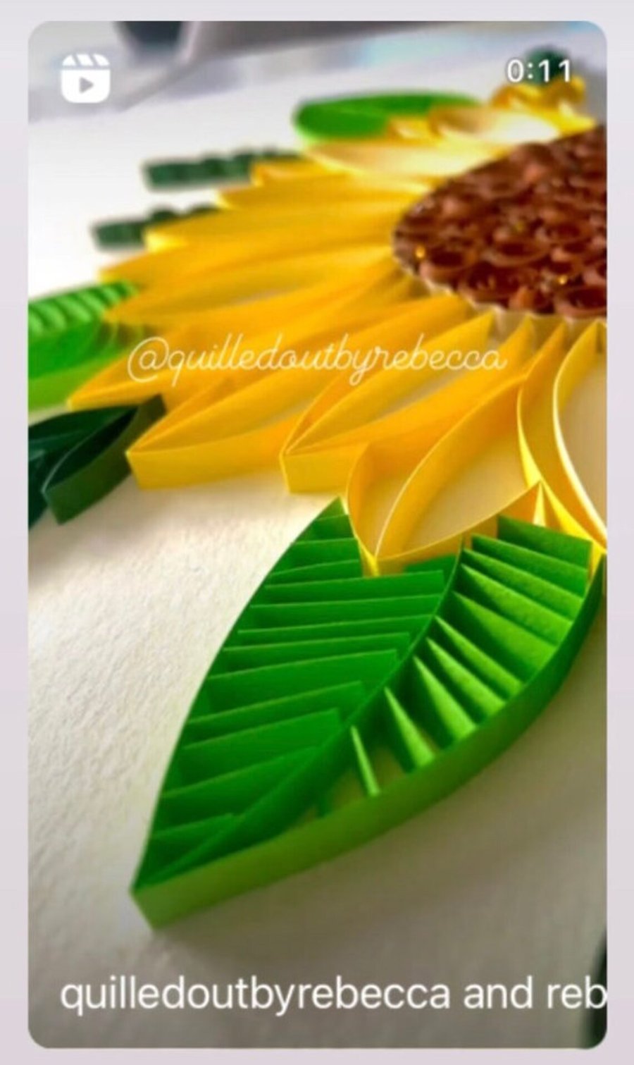 Framed Quilling Sunflower 