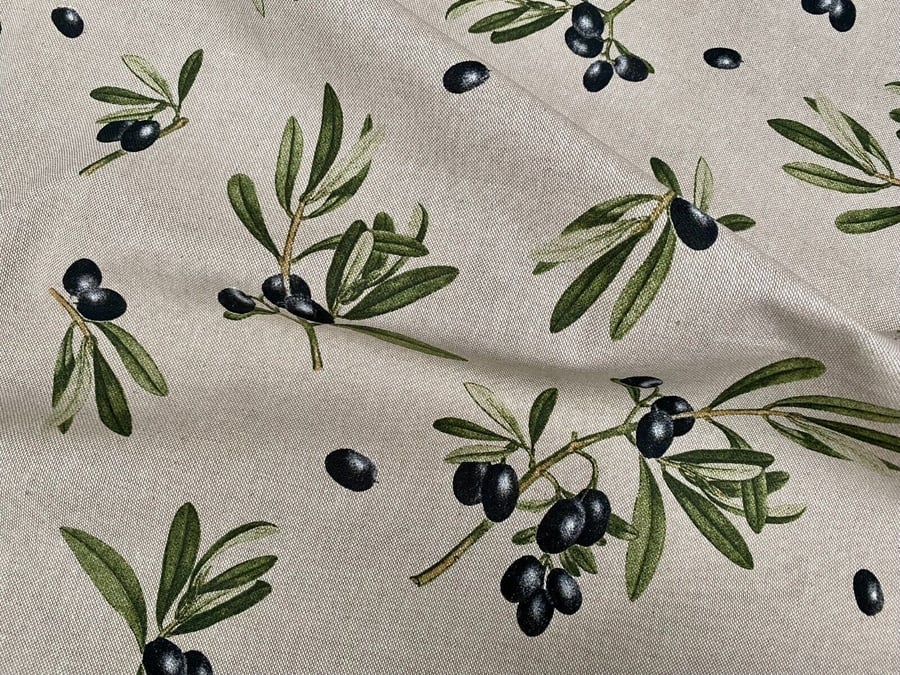 Olives Branch Tablecloth Linen Look  Various Size