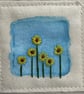 Sunflowers, hand embroidered keepsake card - Image 4