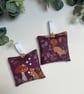 Lavender Sachets: Set of 2 Woodland Squirrel & Toadstools Fabric, Sleep Pillows