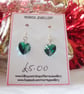 Crystal Heart Earrings with Special Finish - Image 3