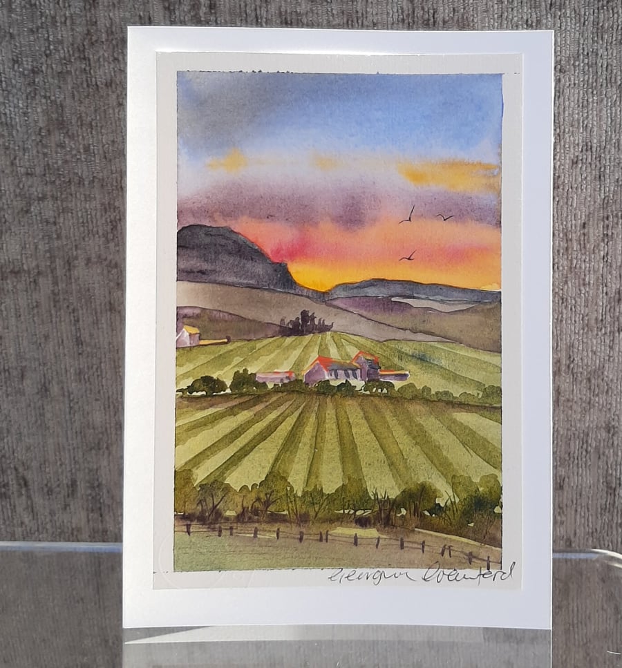 First Cut. Blank Card. Original Painting. 260155