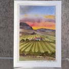 First Cut. Blank Card. Original Painting. 260155