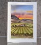 First Cut. Blank Card. Original Painting. 260155