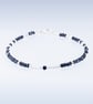 Black Spinel Sterling silver &  Rose Quartz dainty handmade beaded bracelet - Image 8